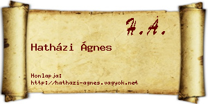 Hatházi Ágnes névjegykártya